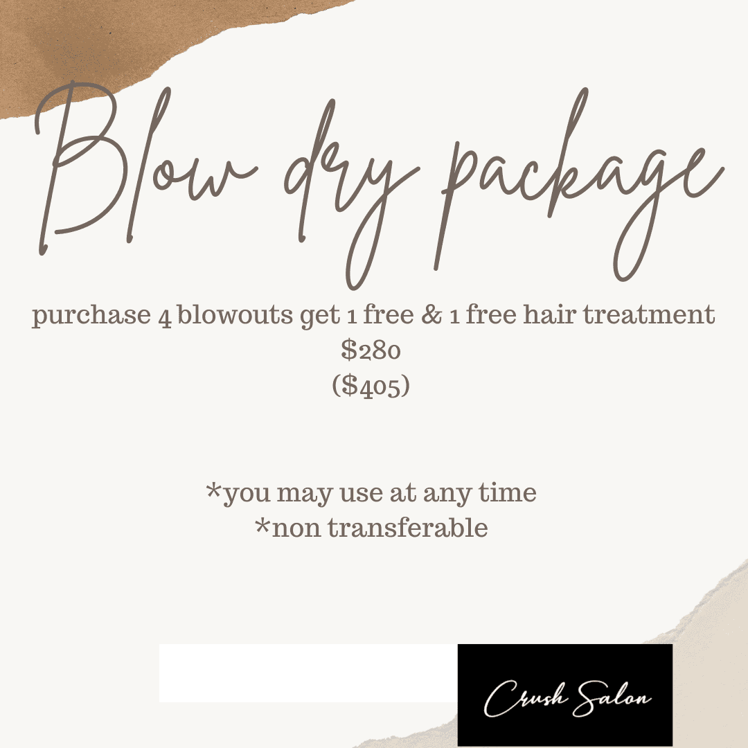 Blow dry package: 5 blowouts + free treatment for $280 ($405 value). Terms apply.